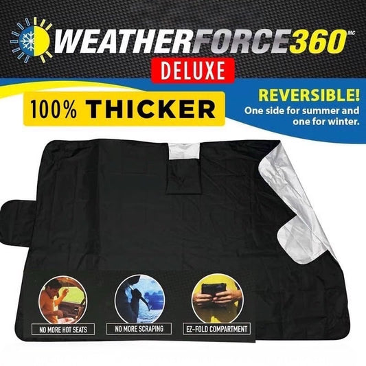 Weatherforce All-Weather Windshield Shield 🛡️ | Anti-Theft & Reversible Design ❄️🌞